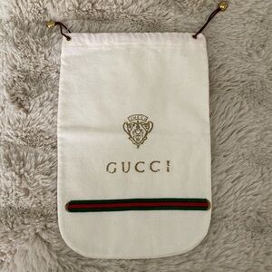 Gucci Cream Dust Bag with Gold Logo